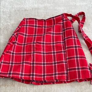 by the way. Red Plaid Mini Skirt